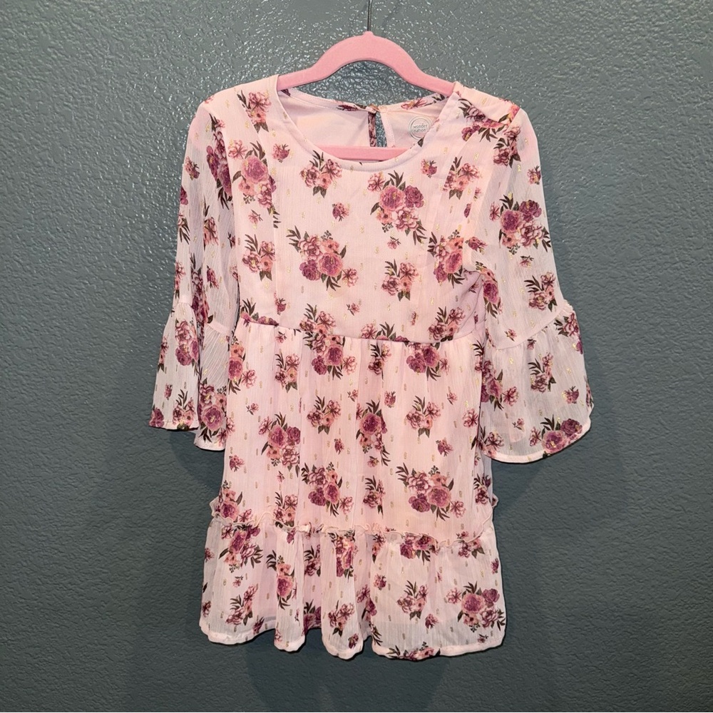 Girls Pink Size 4/5 XS Flower Dress